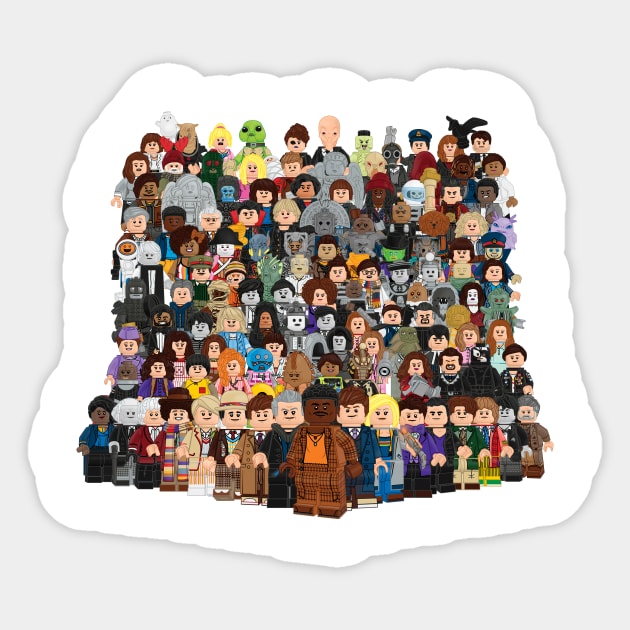 Lego Doctor Who lots of characters Doctor Who Sticker